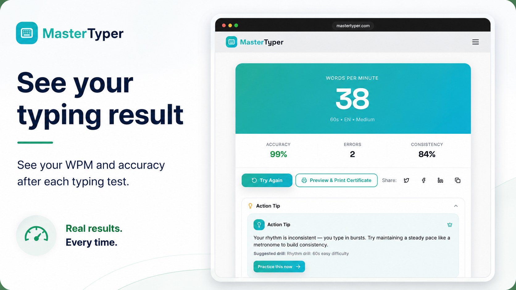 Typing Score — What Is a Good Typing Score? (WPM Chart) | MasterTyper